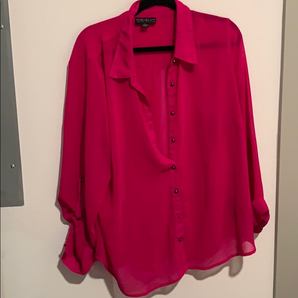 Hot pink blouse